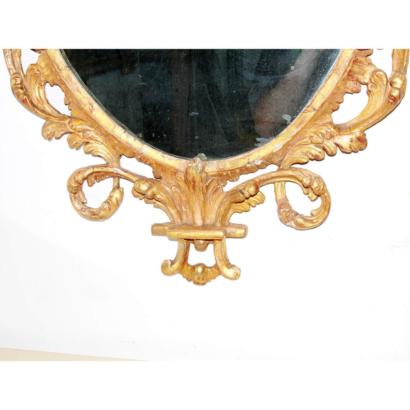 Ovaler vergoldeter Spiegel im George-III-Stil im Zustand „Relativ gut“ im Angebot in Westwood, NJ