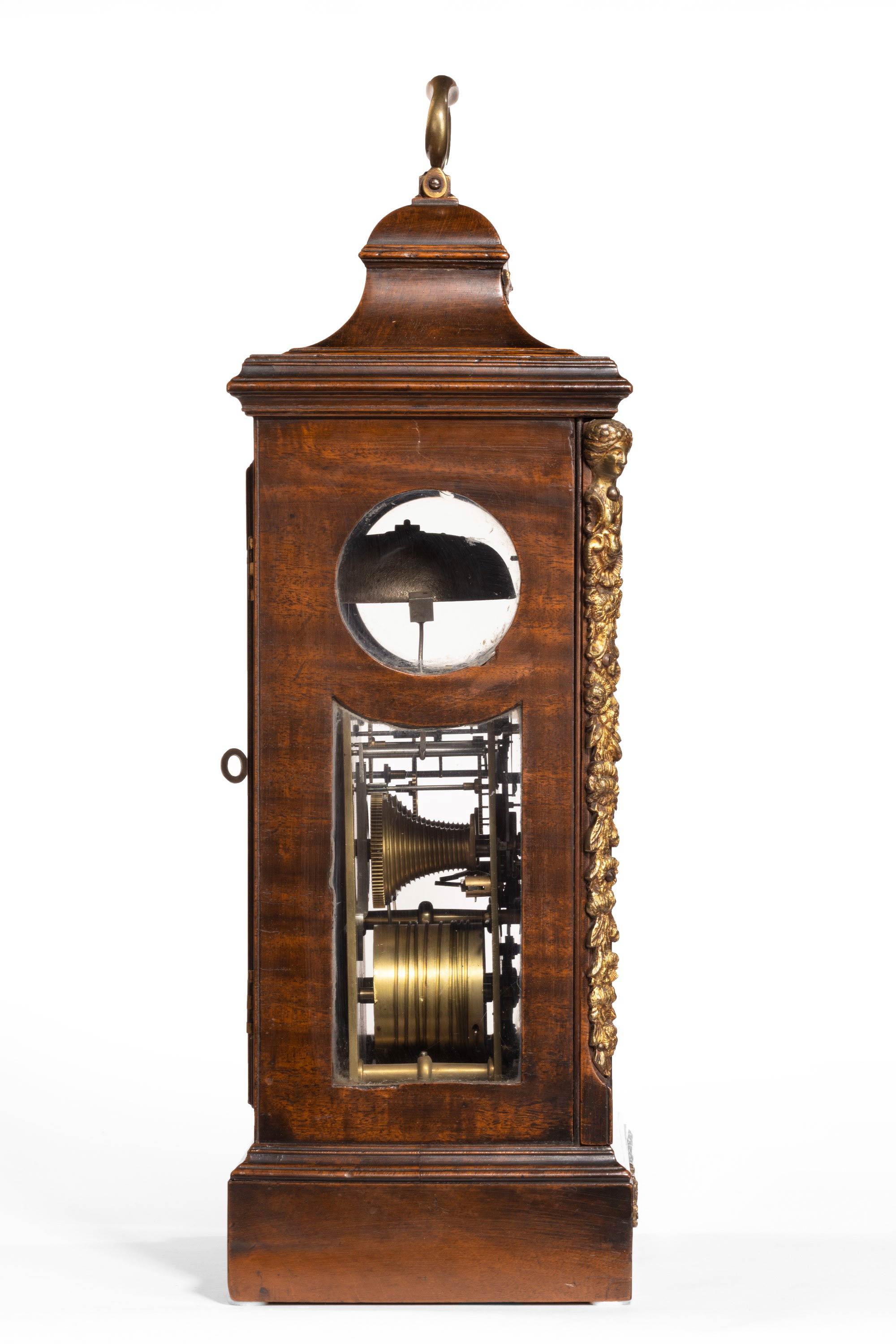 Fine George III Period Mahogany Bracket Clock Signed by Alex Dickie 5