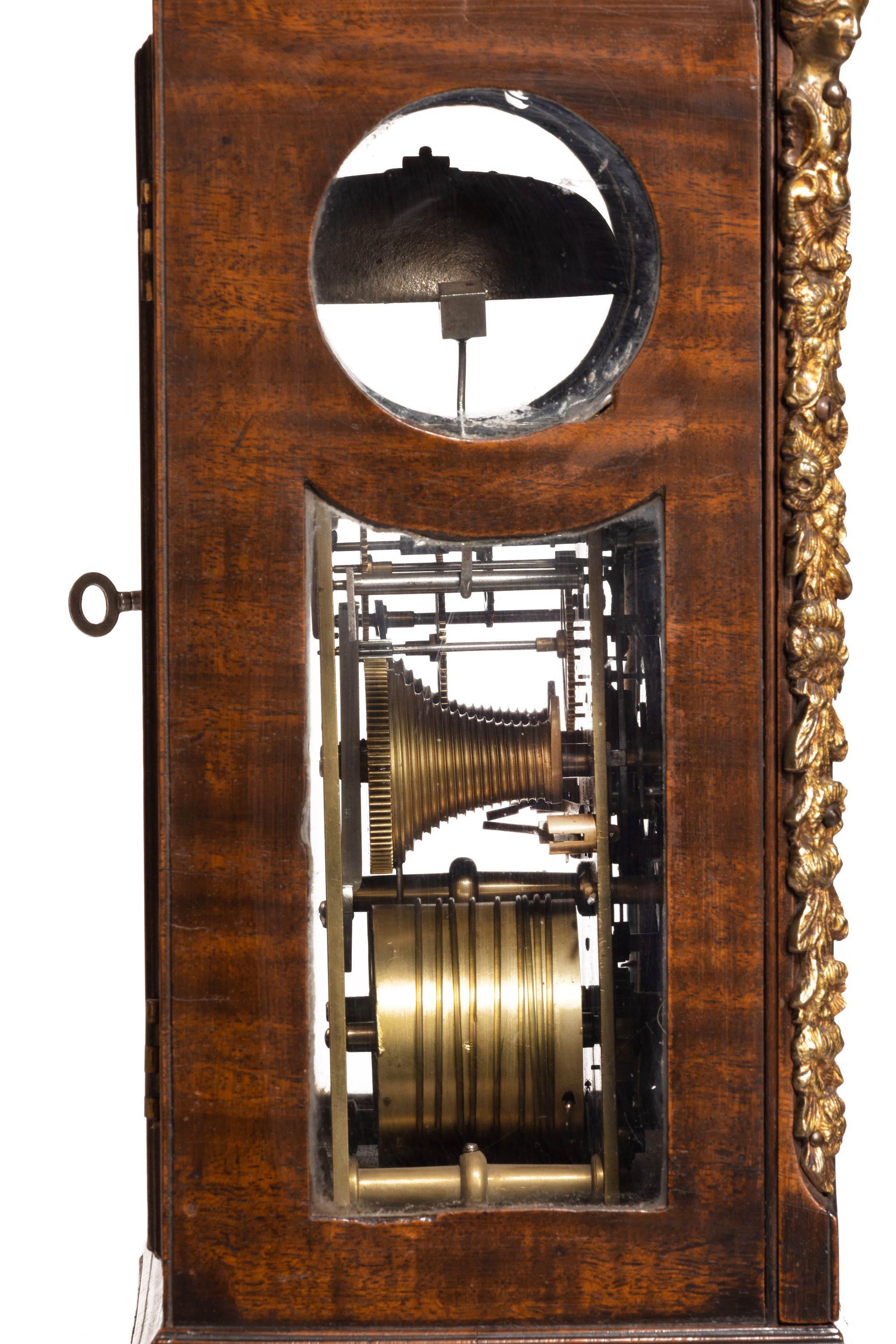 Fine George III Period Mahogany Bracket Clock Signed by Alex Dickie 6