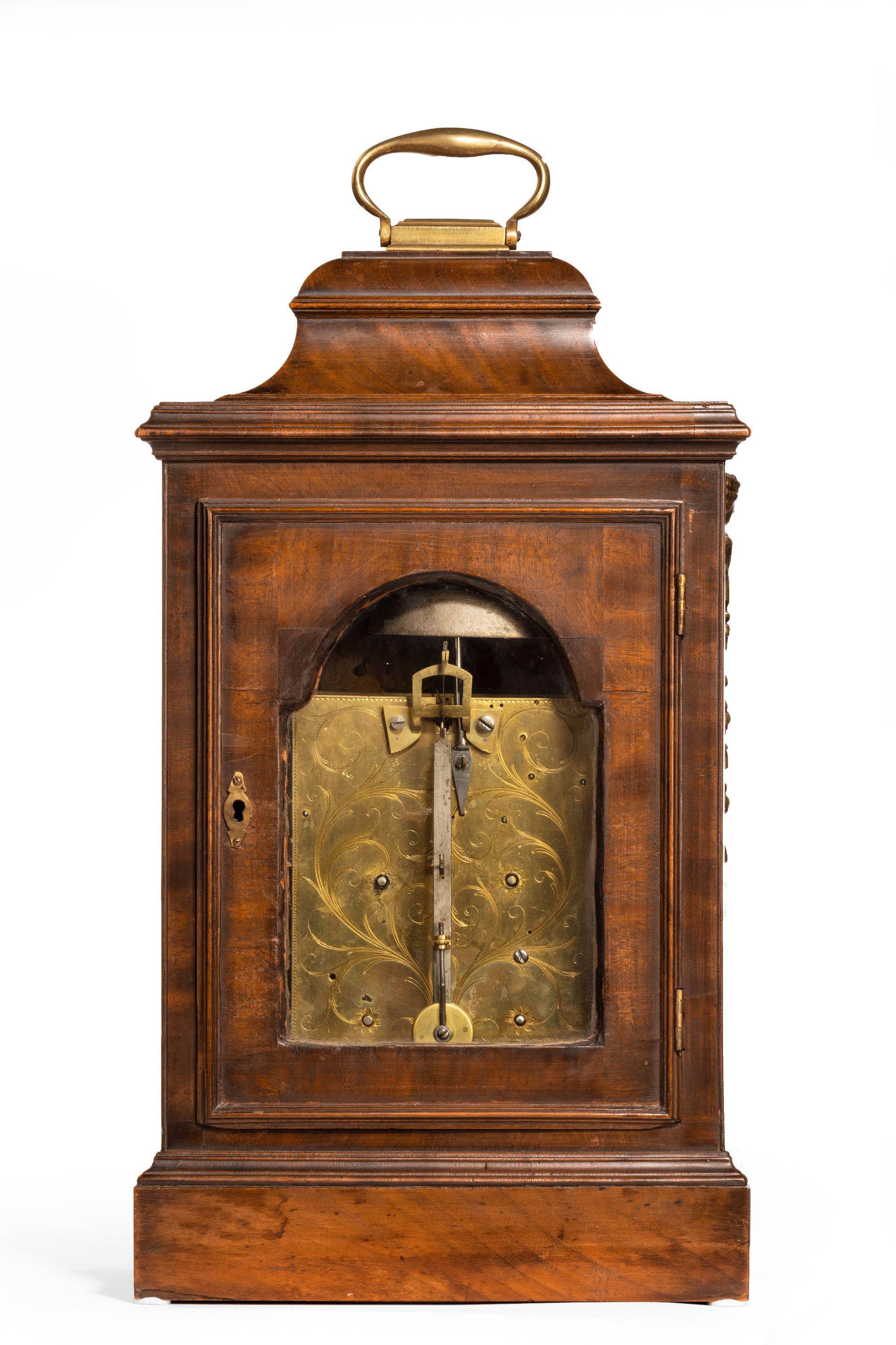 Fine George III Period Mahogany Bracket Clock Signed by Alex Dickie 2