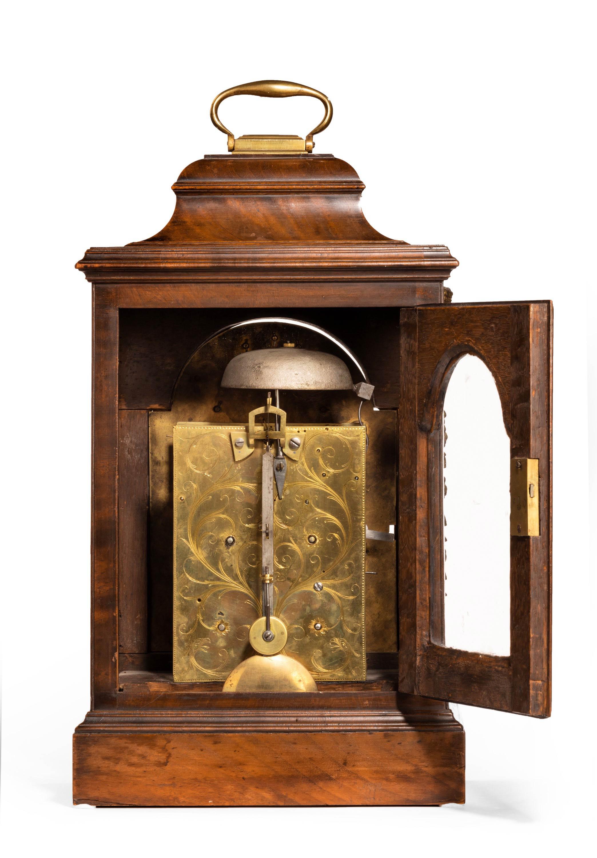 Fine George III Period Mahogany Bracket Clock Signed by Alex Dickie 3