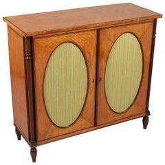 Fine George III Period Satinwood Small Cabinet in the Sheraton Manner
