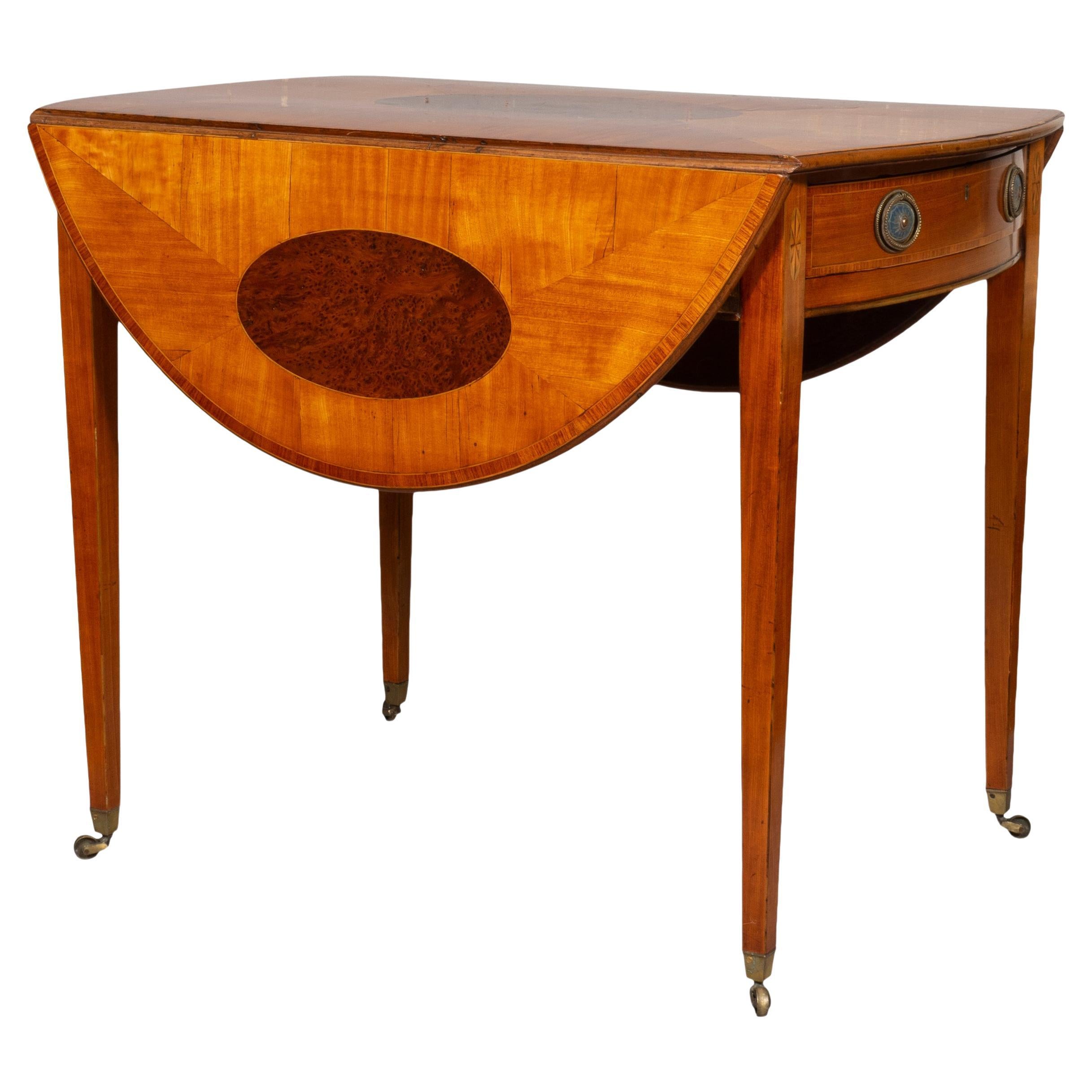 Fine George III Satinwood And Amboyna Pembroke Table For Sale