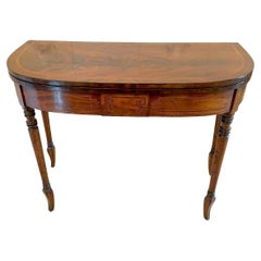 Fine George III Sheraton Inlaid Mahogany Card Table