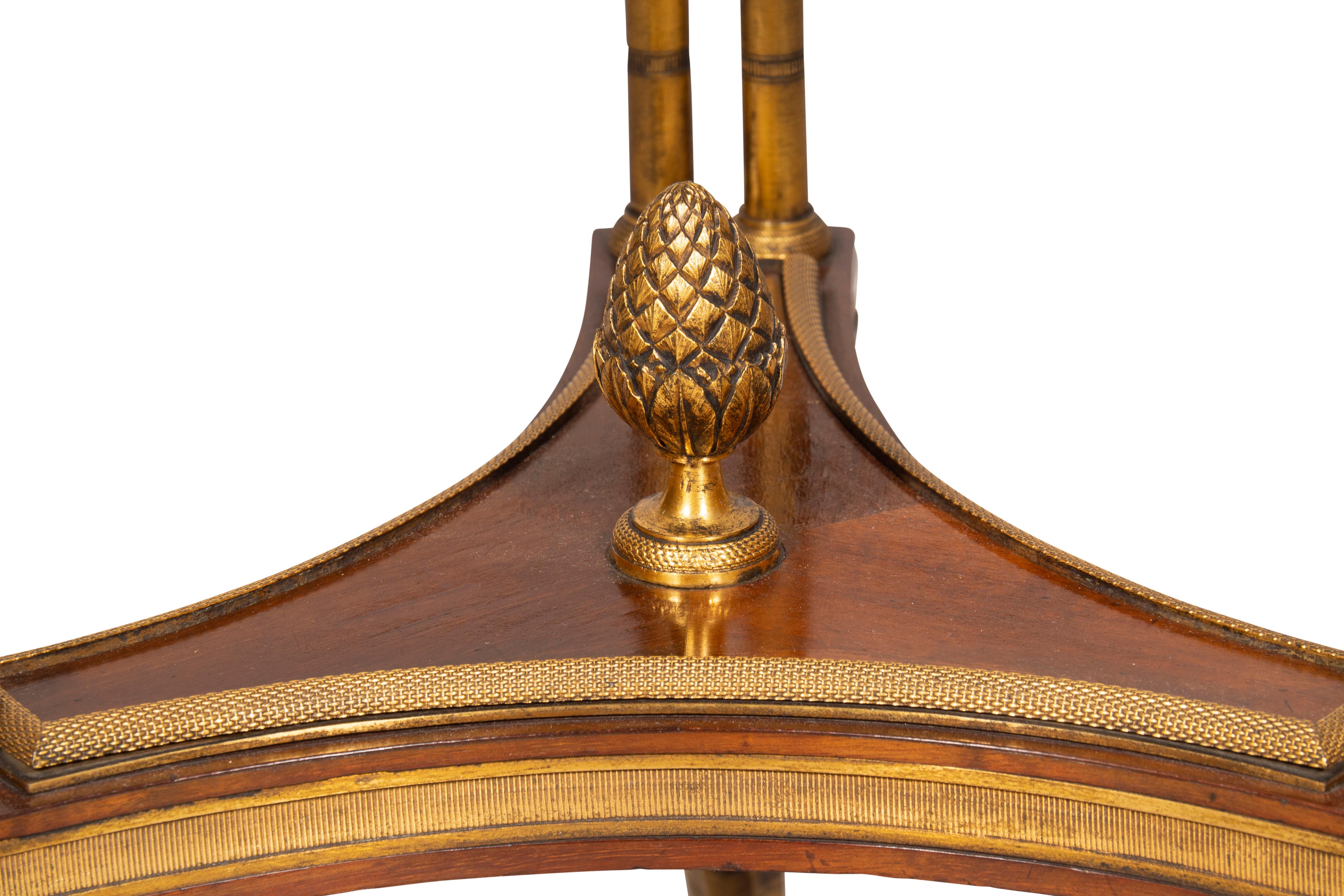 Bronze Fine George III Style Satinwood and Rosewood Table For Sale