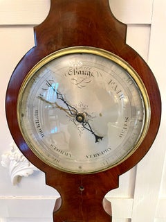 Fine George III Quality Mahogany Banjo Barometer