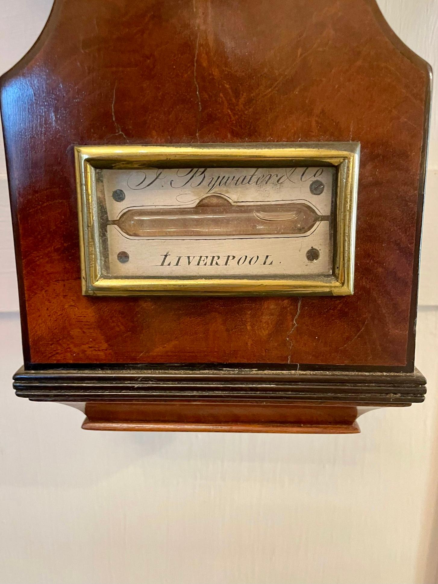 Fine George III Quality Mahogany Banjo Barometer 1