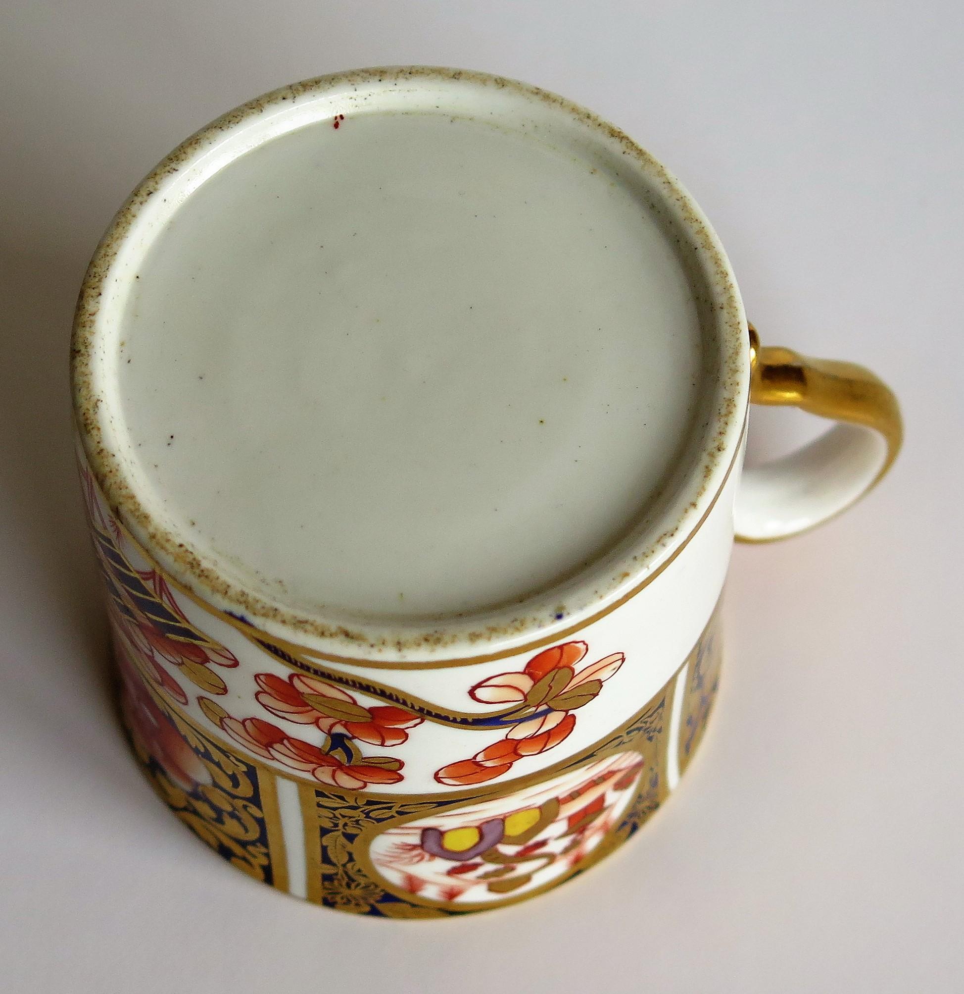 Fine George IIIrd Spode Coffee Can Richly Gilded Hand Painted Ptn. 1956, Ca 1810 11