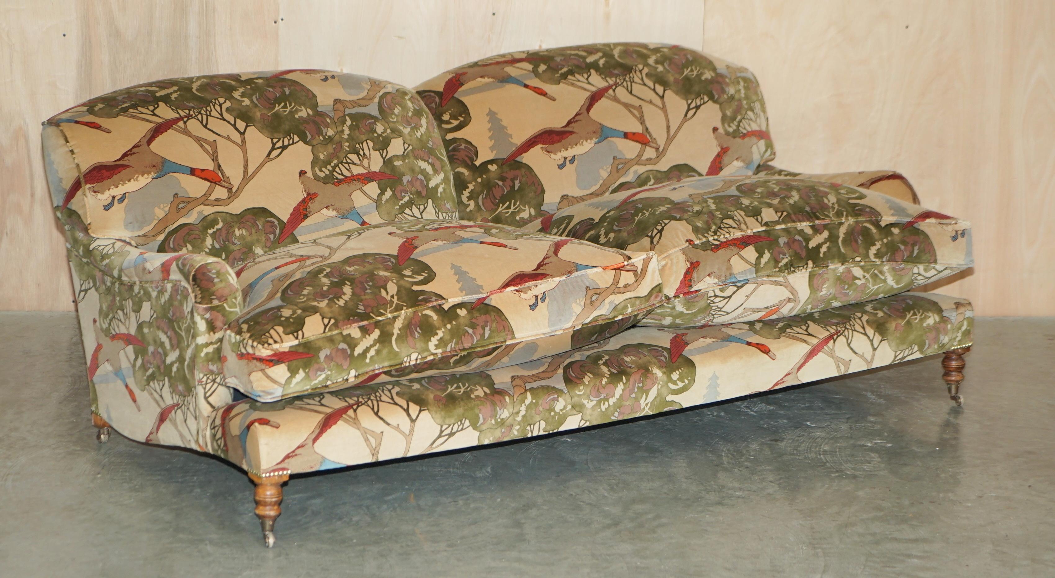 Royal House Antiques

Royal House Antiques is delighted to offer for sale this brand new, George Smith Signature Scroll Arm large sofa with feather filled back and base cushions upholstered with the exceptionally luxury Mulberry Flying Ducks