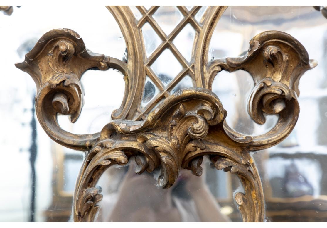 Fine Georgian Antique Carved And Gilt Tiered Mirror For Sale 4