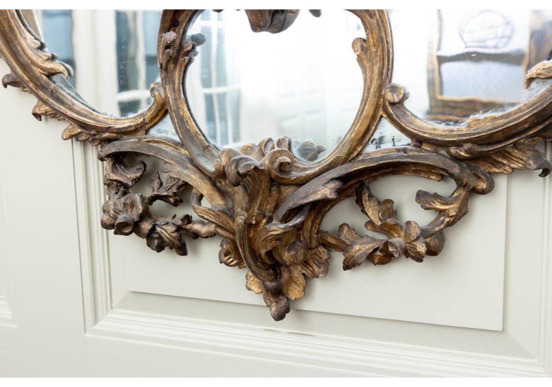 Fine Georgian Antique Carved And Gilt Tiered Mirror For Sale 5