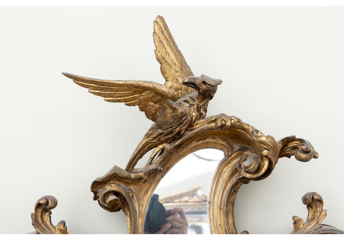 Fine Georgian Antique Carved And Gilt Tiered Mirror For Sale 6