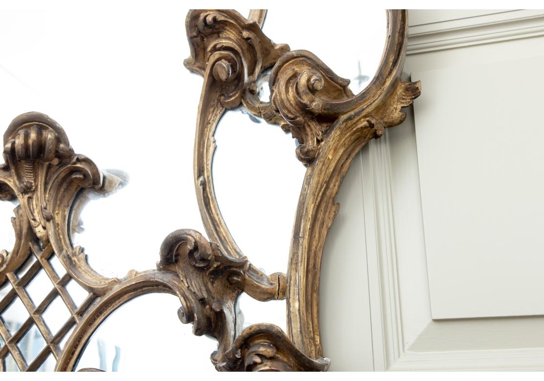 Fine Georgian Antique Carved And Gilt Tiered Mirror For Sale 8