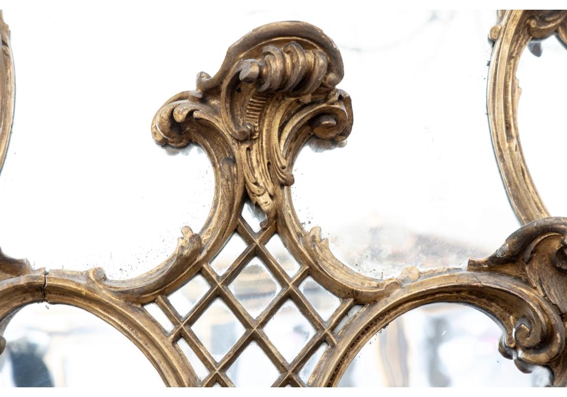 Fine Georgian Antique Carved And Gilt Tiered Mirror For Sale 3