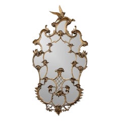 Fine Georgian Antique Carved And Gilt Tiered Mirror (miroir à étages)