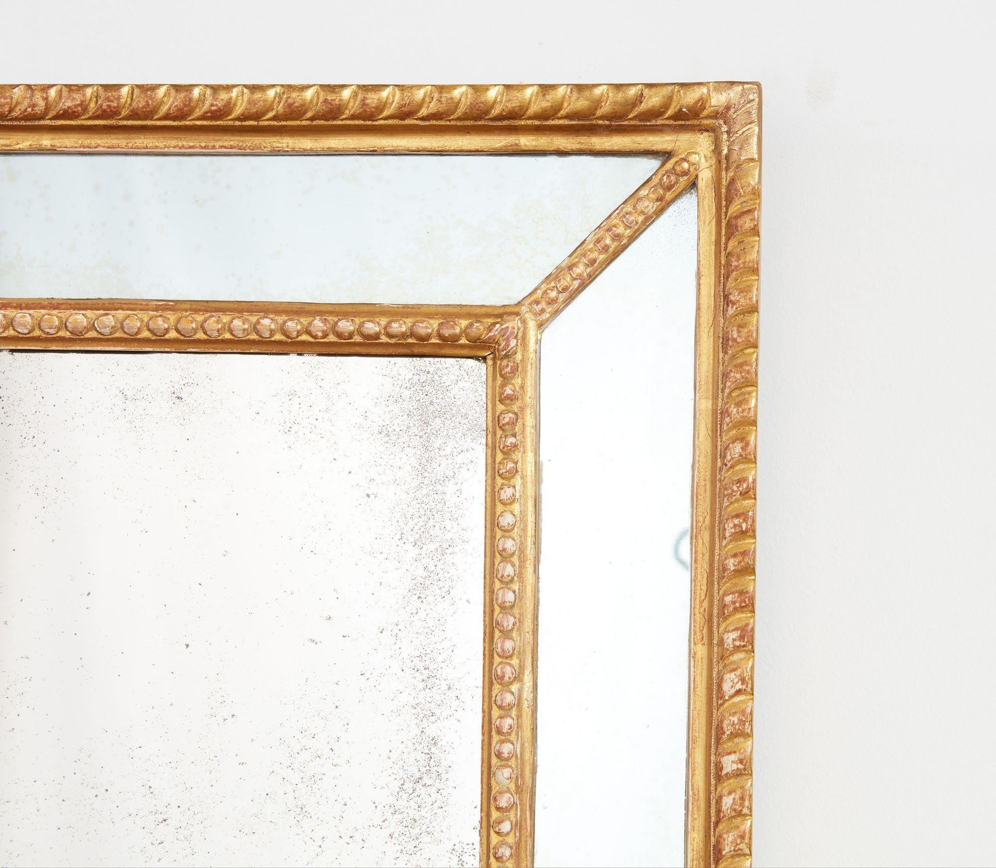 English Fine Georgian Border Glass Mirror For Sale