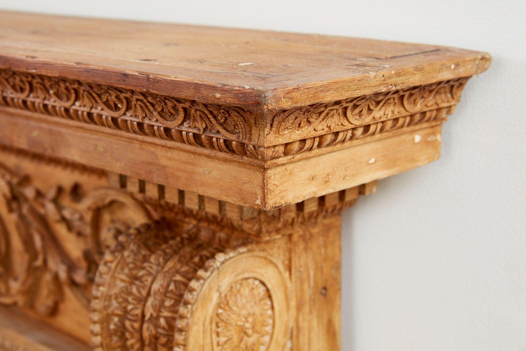 Fine Georgian Carved Chimneypiece In Good Condition For Sale In Greenwich, CT