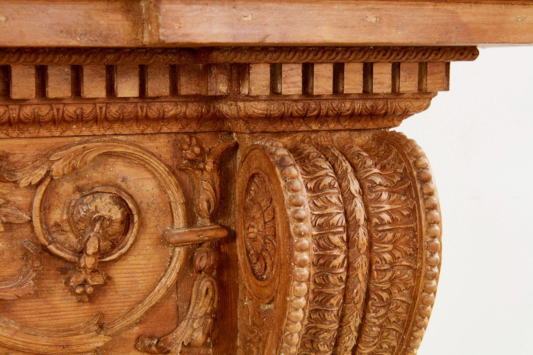 18th Century and Earlier Fine Georgian Carved Chimneypiece For Sale