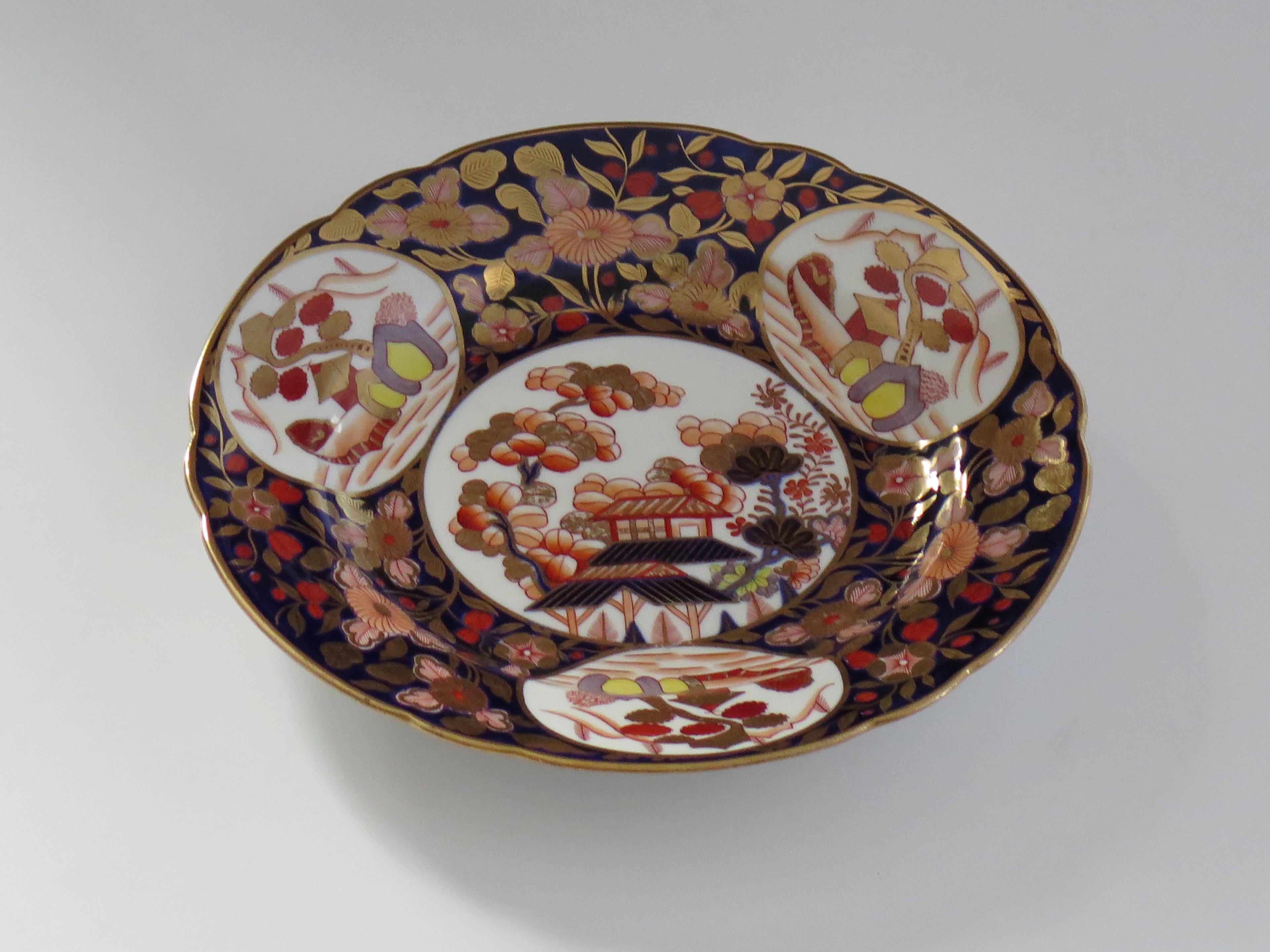 Hand-Painted Fine Georgian Coalport Plate Richly Gilded Hand Painted Pattern 1949, Ca 1810 For Sale