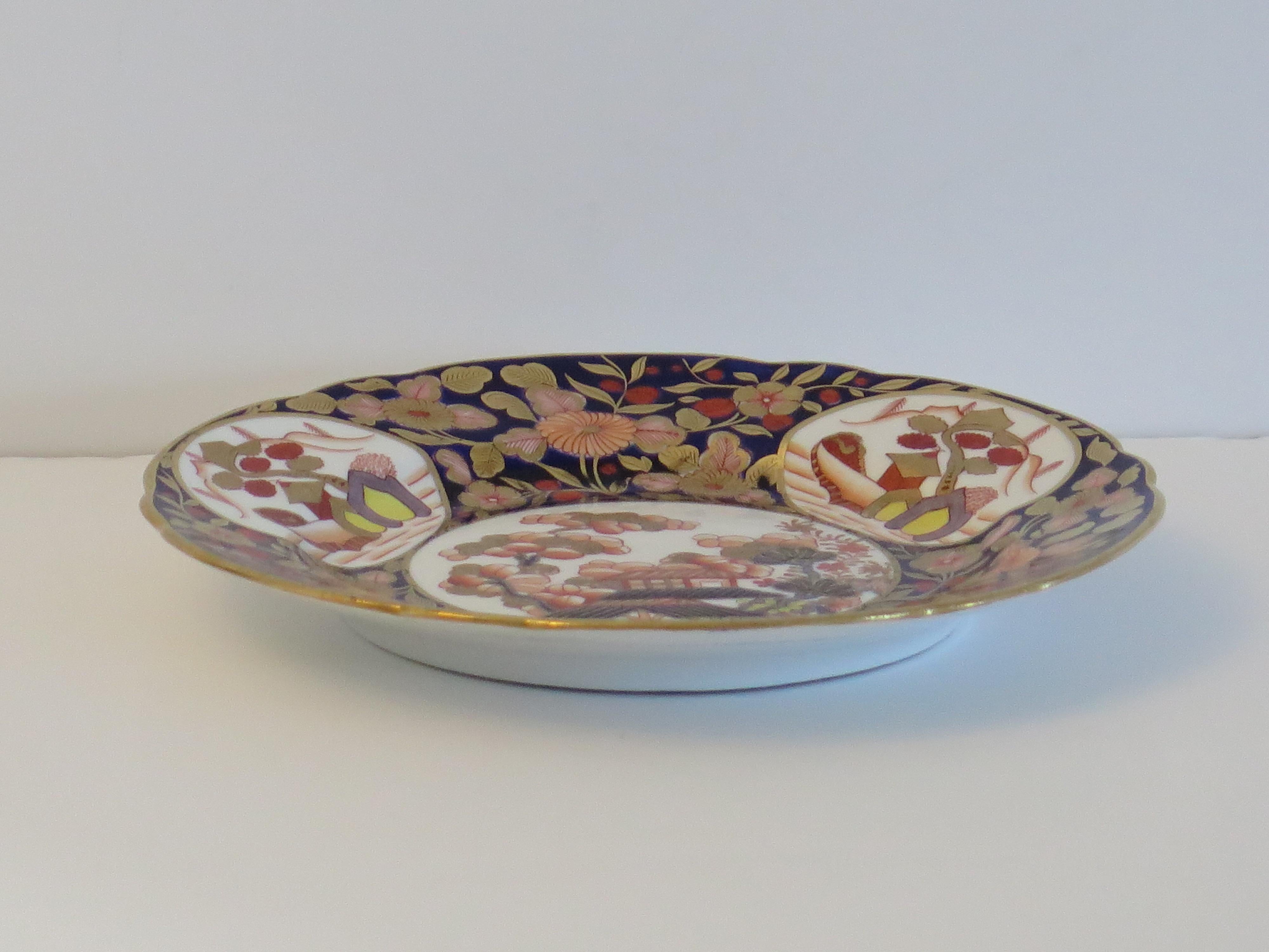 Fine Georgian Coalport Plate Richly Gilded Hand Painted Pattern 1949, Ca 1810 In Good Condition For Sale In Lincoln, Lincolnshire