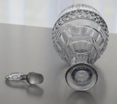 Irish Georgian Cut Glass Crystal Decanter Lozenge Stopper, Circa 1800