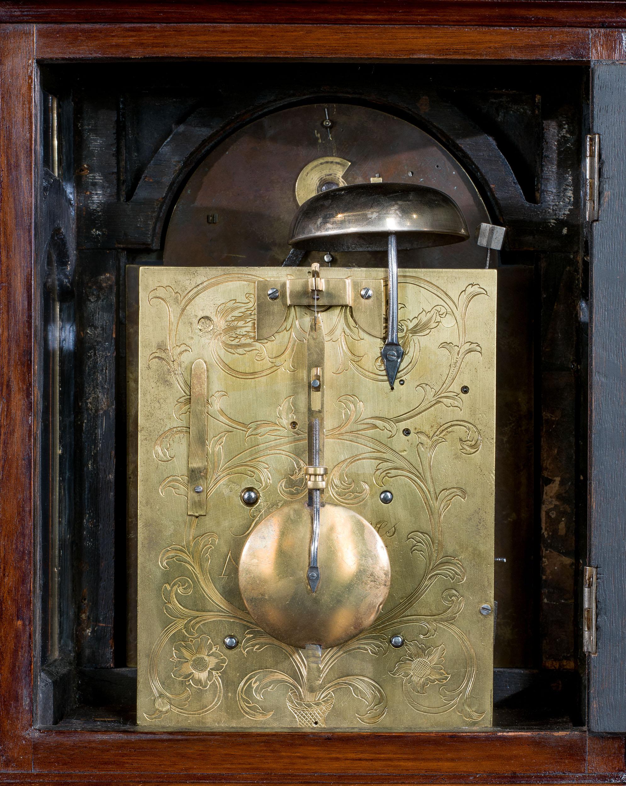 English Fine Georgian Eight Day Bracket Clock For Sale