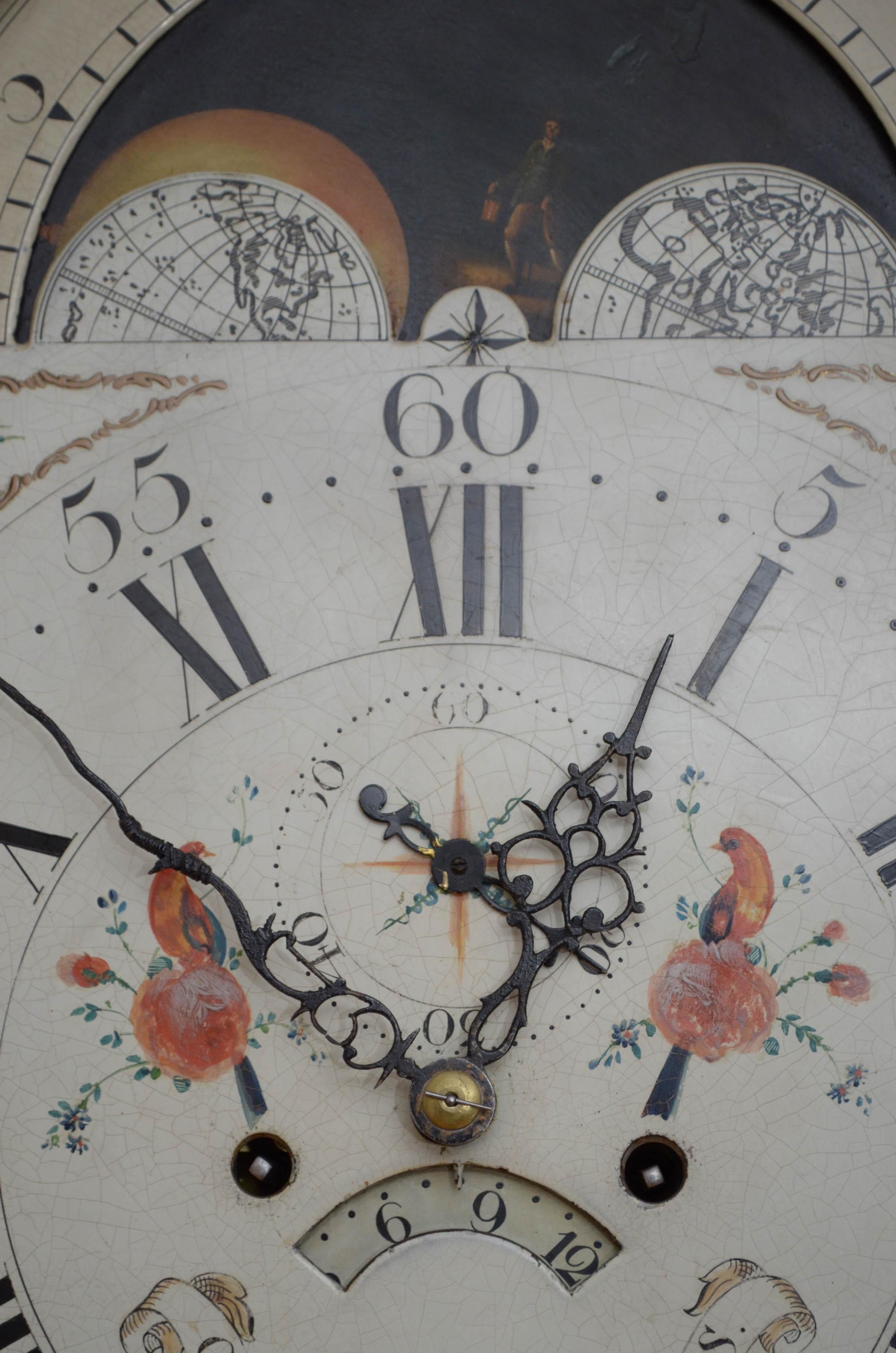 Fine Georgian Longcase Clock by Collier, Eccles For Sale 1
