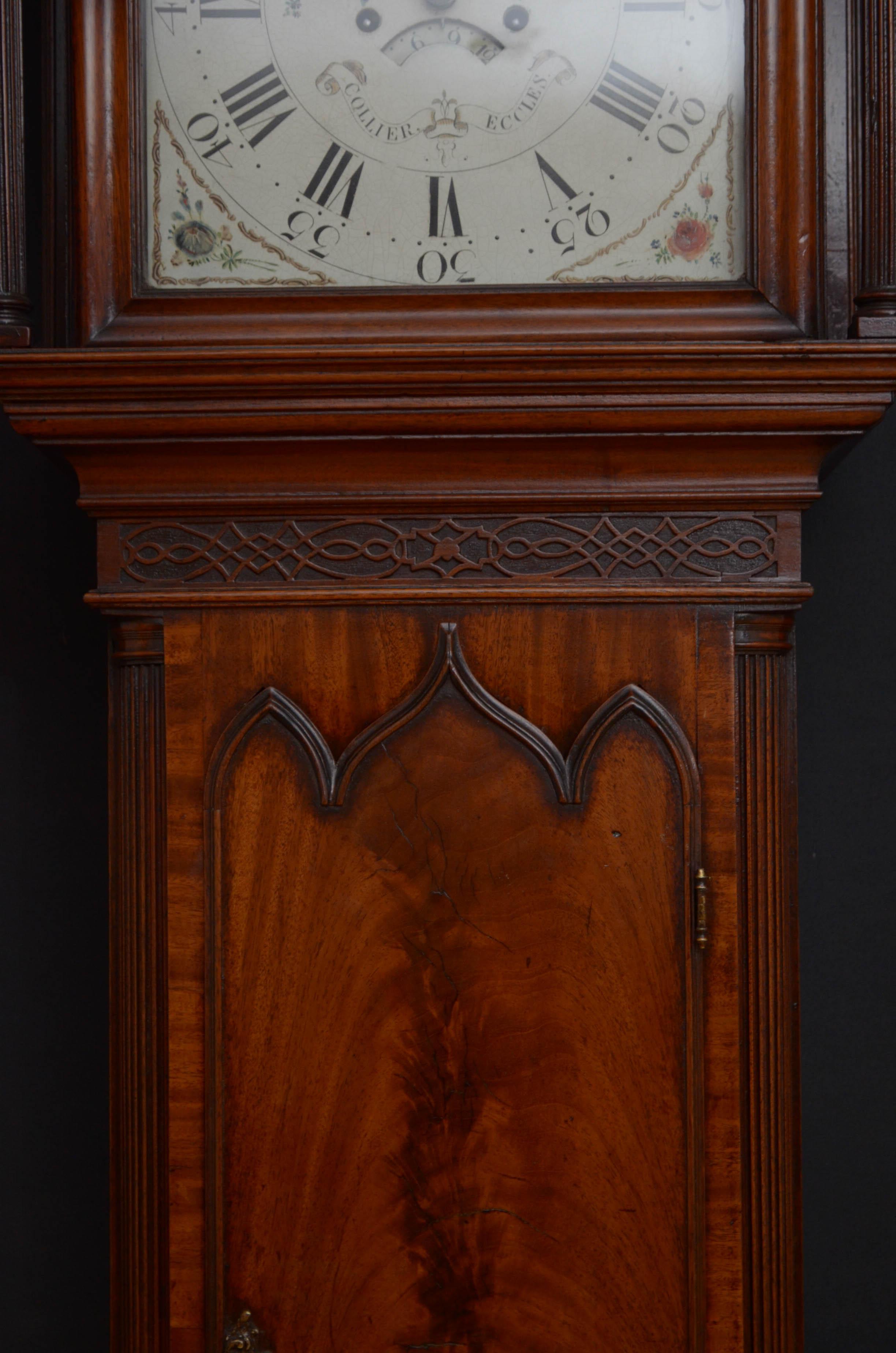 Fine Georgian Longcase Clock by Collier, Eccles For Sale 2