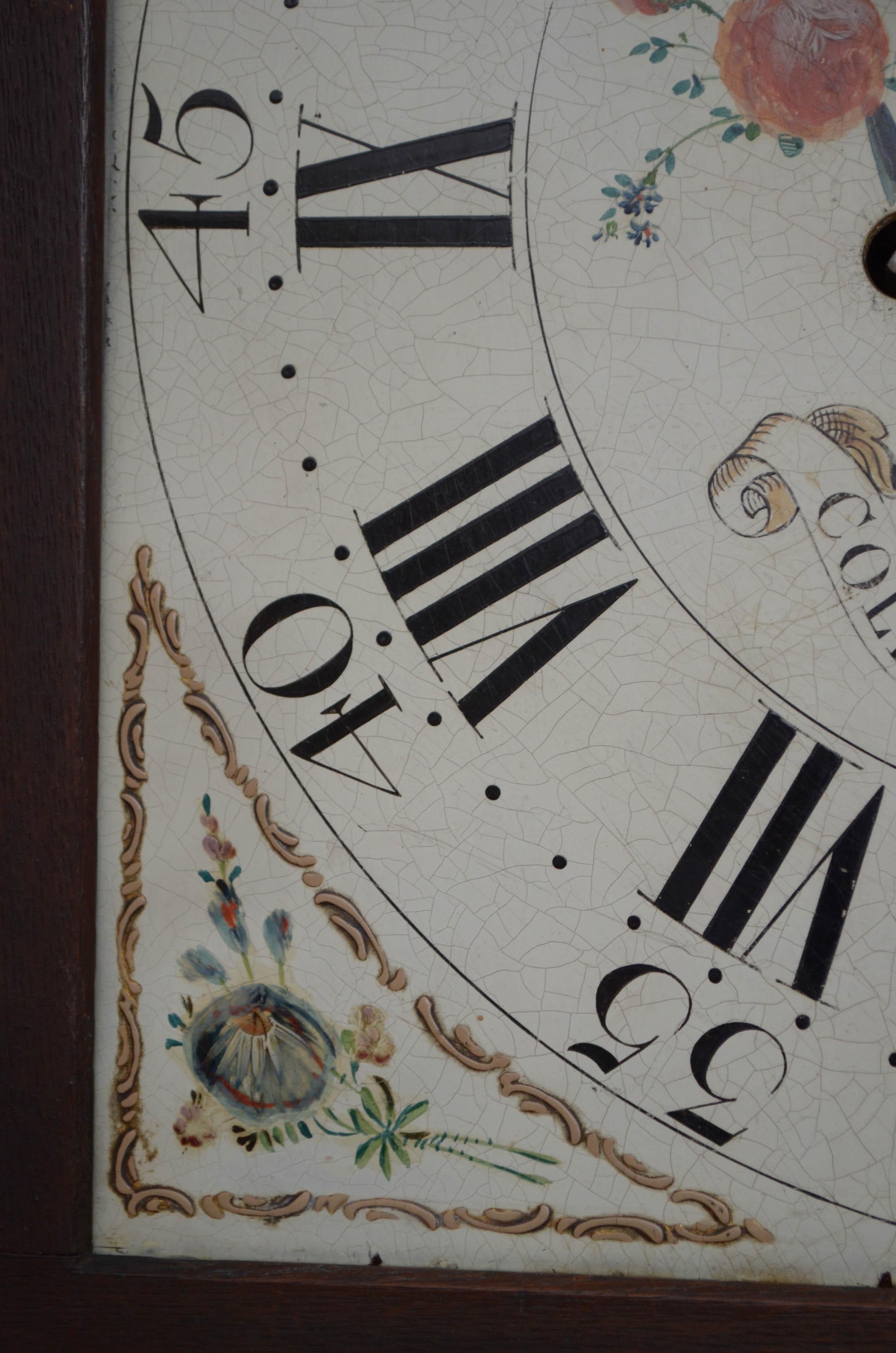 Mahogany Fine Georgian Longcase Clock by Collier, Eccles For Sale