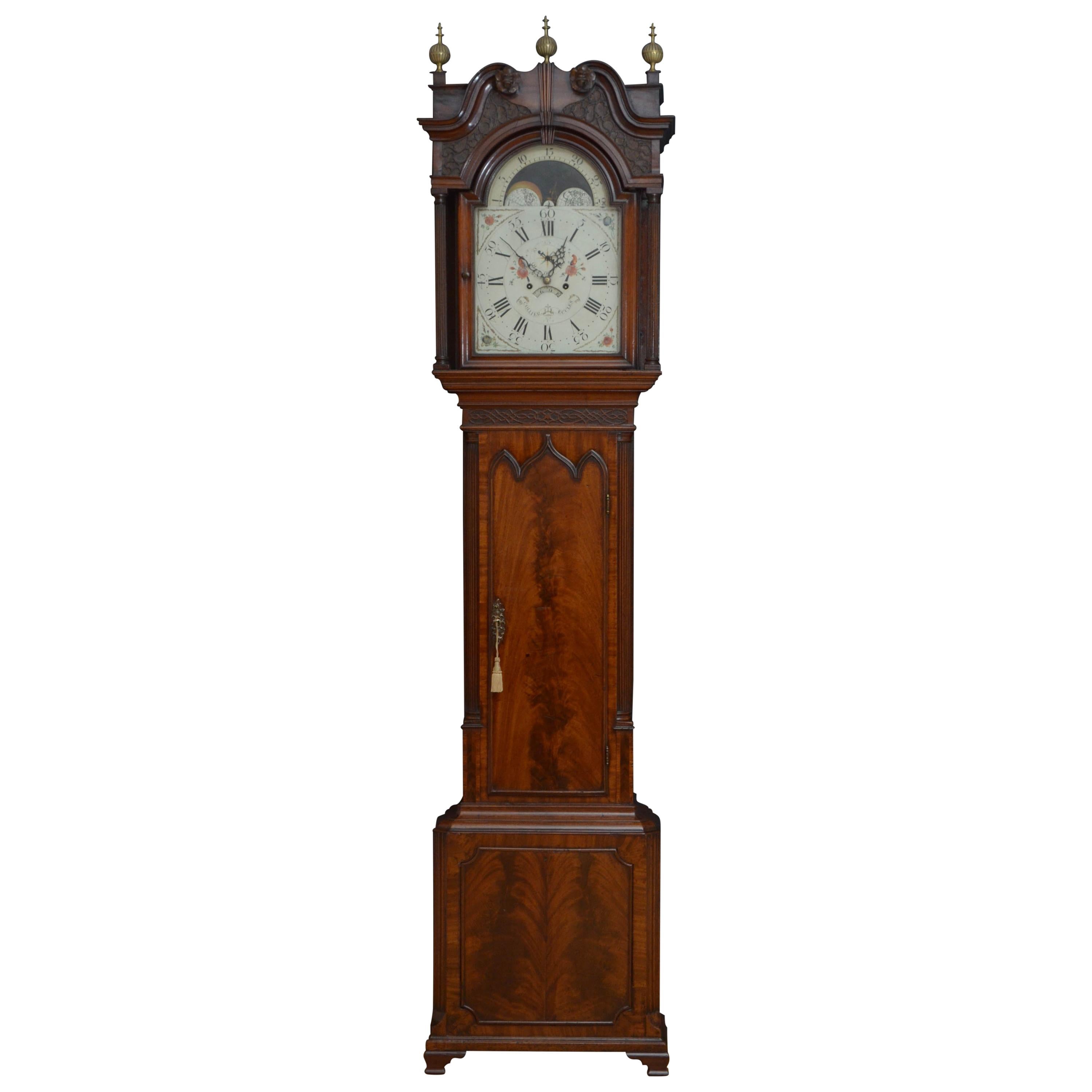 Fine Georgian Longcase Clock by Collier, Eccles For Sale