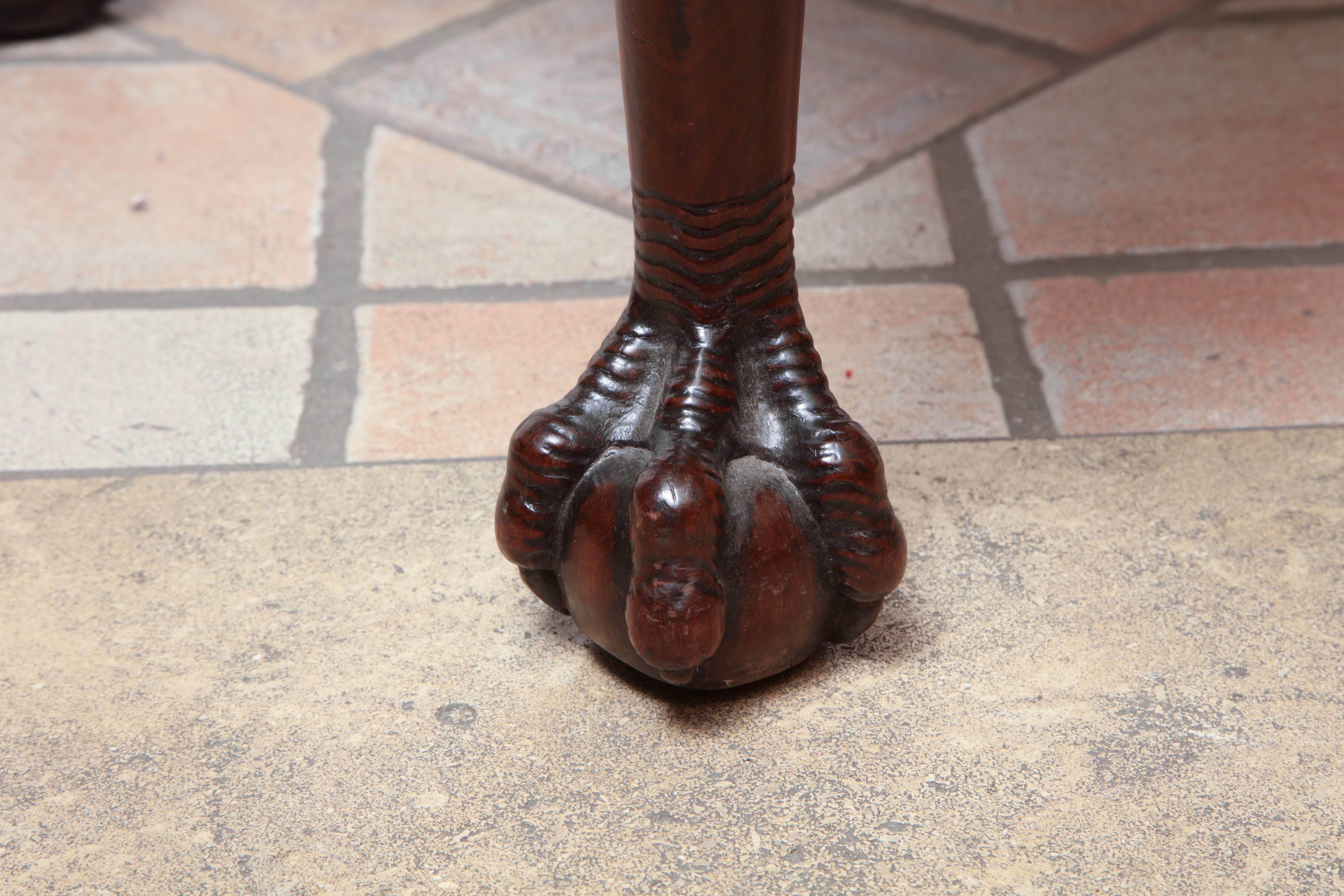 antique foot stool with claw feet