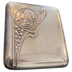 Fine German 0.800 Silver Art Nouveau Cigarette Box