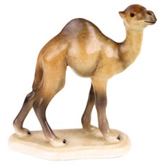 Fine German Porcelain Arabian Camel Figure by Hertwig Katzhütte