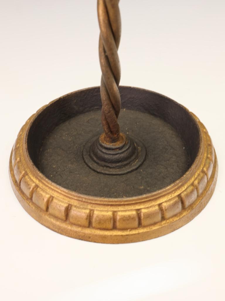 Fine Gilded Hand-Forged Wrought Iron Stick or Umbrella Stand For Sale 1