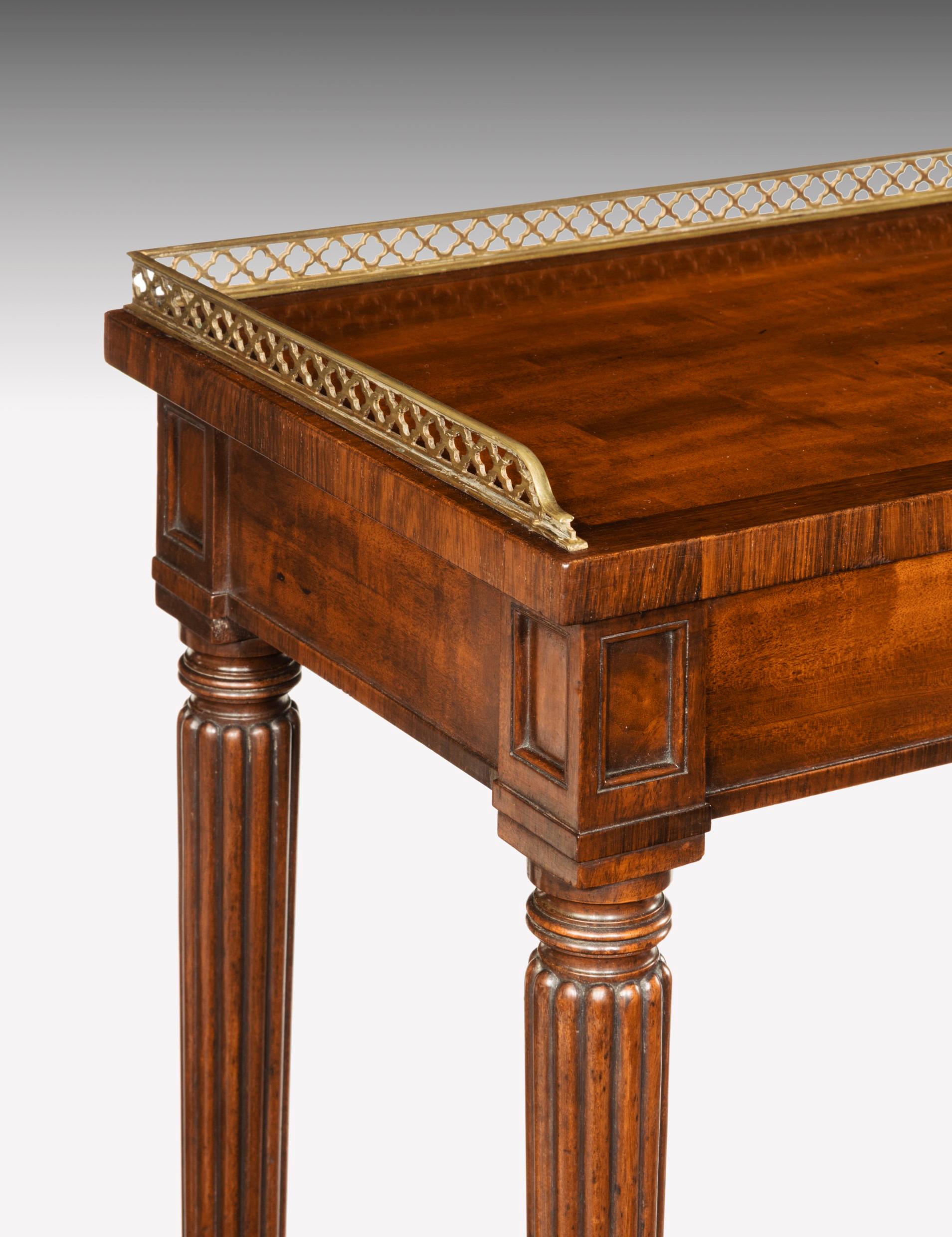 English Fine Gillows Regency Mahogany Hall Console Table