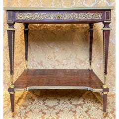 Fine Gilt Bronze and Mahogany Vitrine Table Att. François Linke