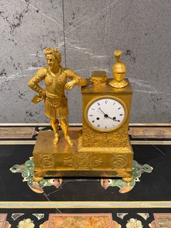 Fine Gilt Bronze Figural Mantel Clock – French, 19th Century