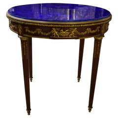 Fine Gilt Bronze Mounted Table with Lapis Lazuli Top