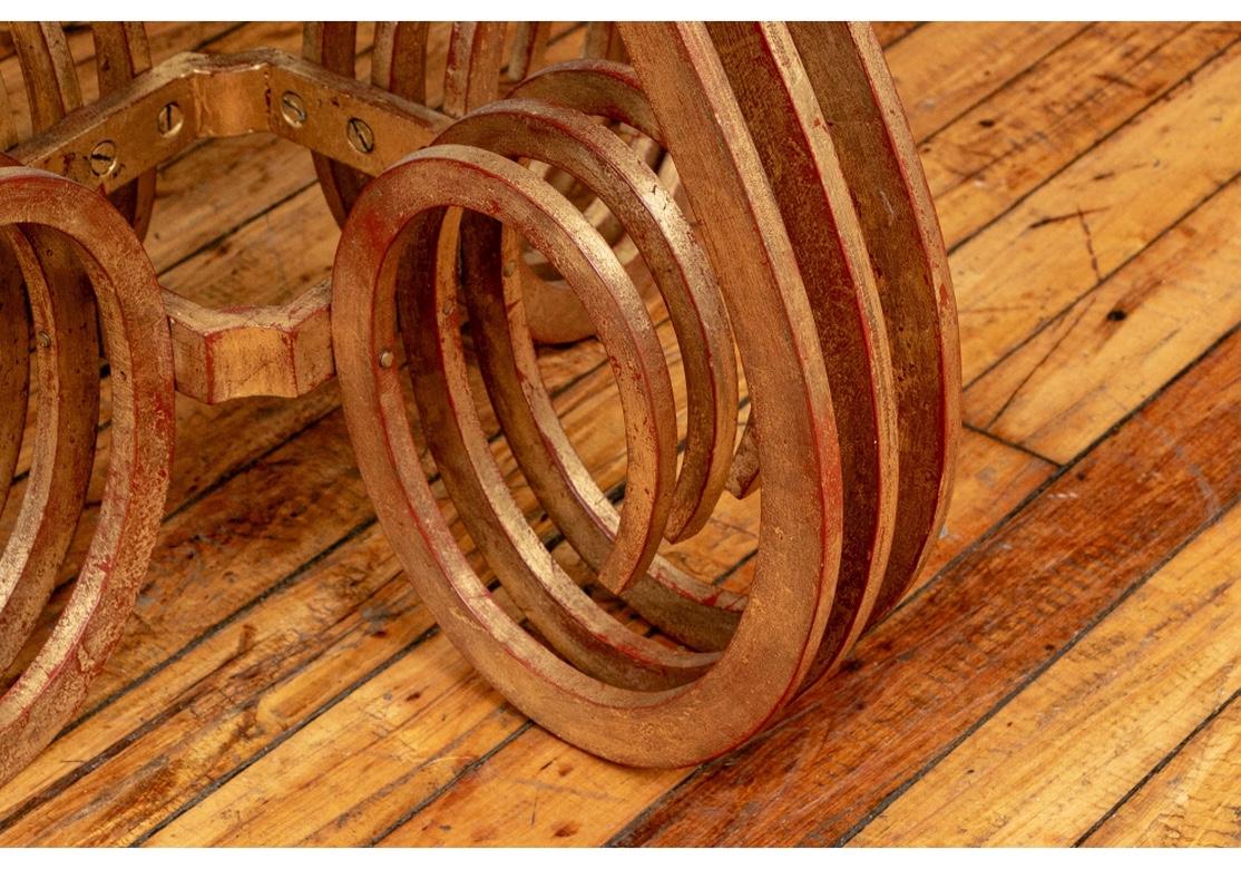 Fine Gilt Iron Marble Top Center Table For Sale 1