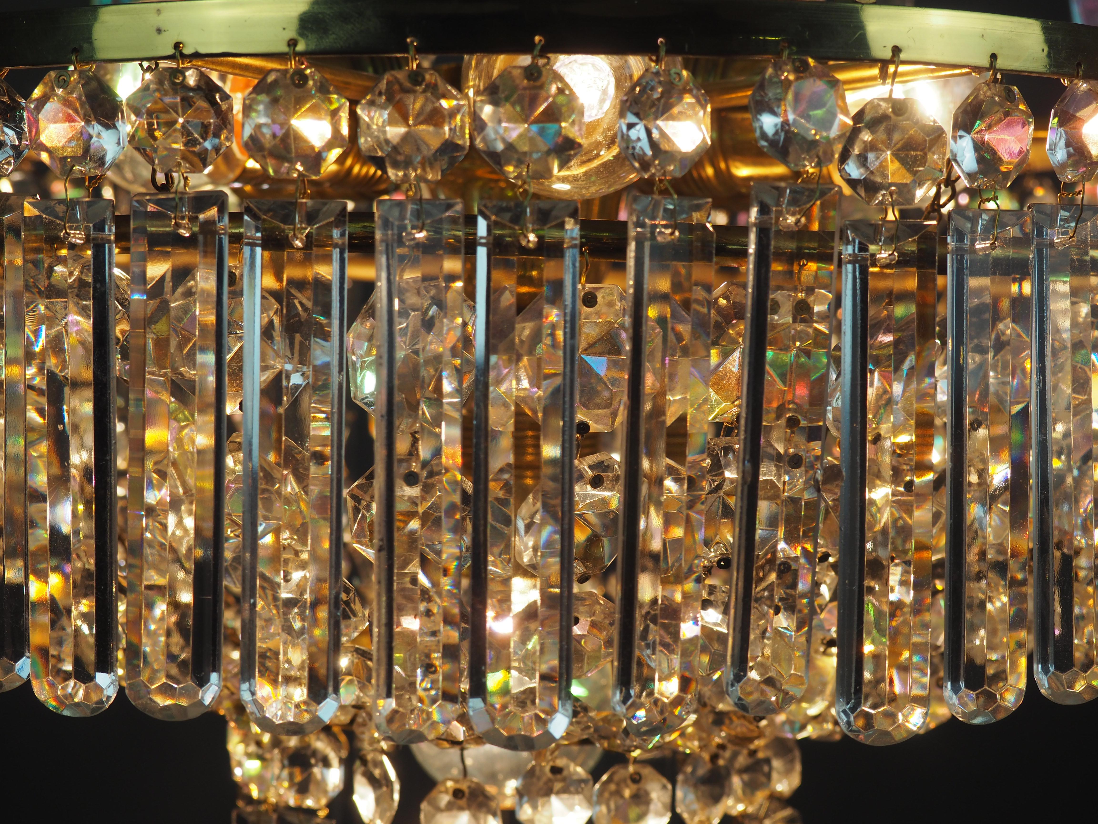 Empire Style Crystal  Chandelier by Lobmeyr, Vienna, circa 1950s 8