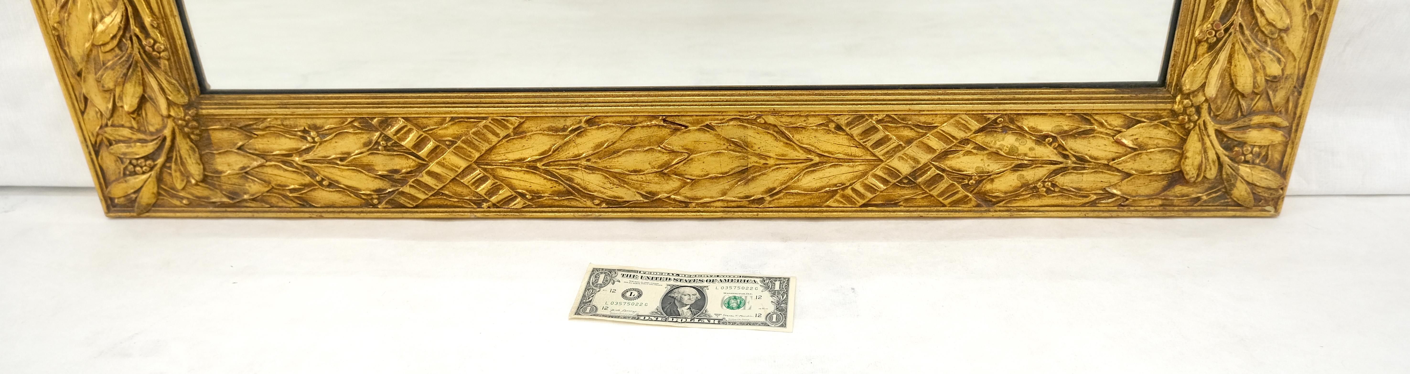 Fine Gold Gilt Gesso Italian 53x38 Rectangle Wall Mirror en vente 4