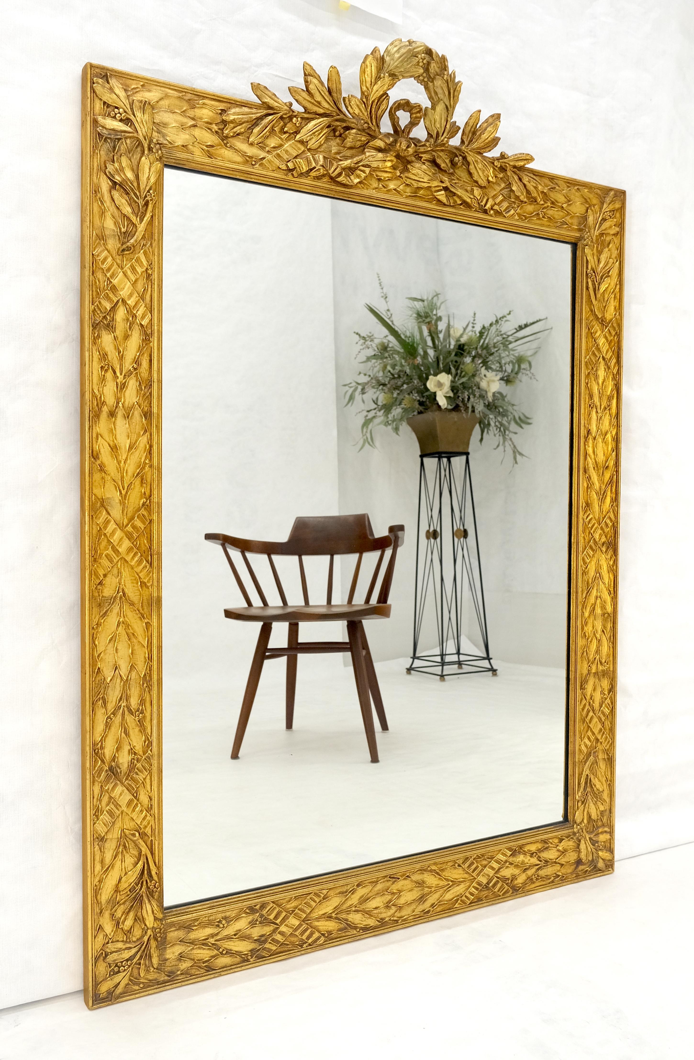 Néo-Régence Fine Gold Gilt Gesso Italian 53x38 Rectangle Wall Mirror en vente