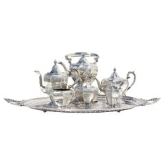 Fine Gorham Six-Piece Sterling Silver Tea 
Coffee Service