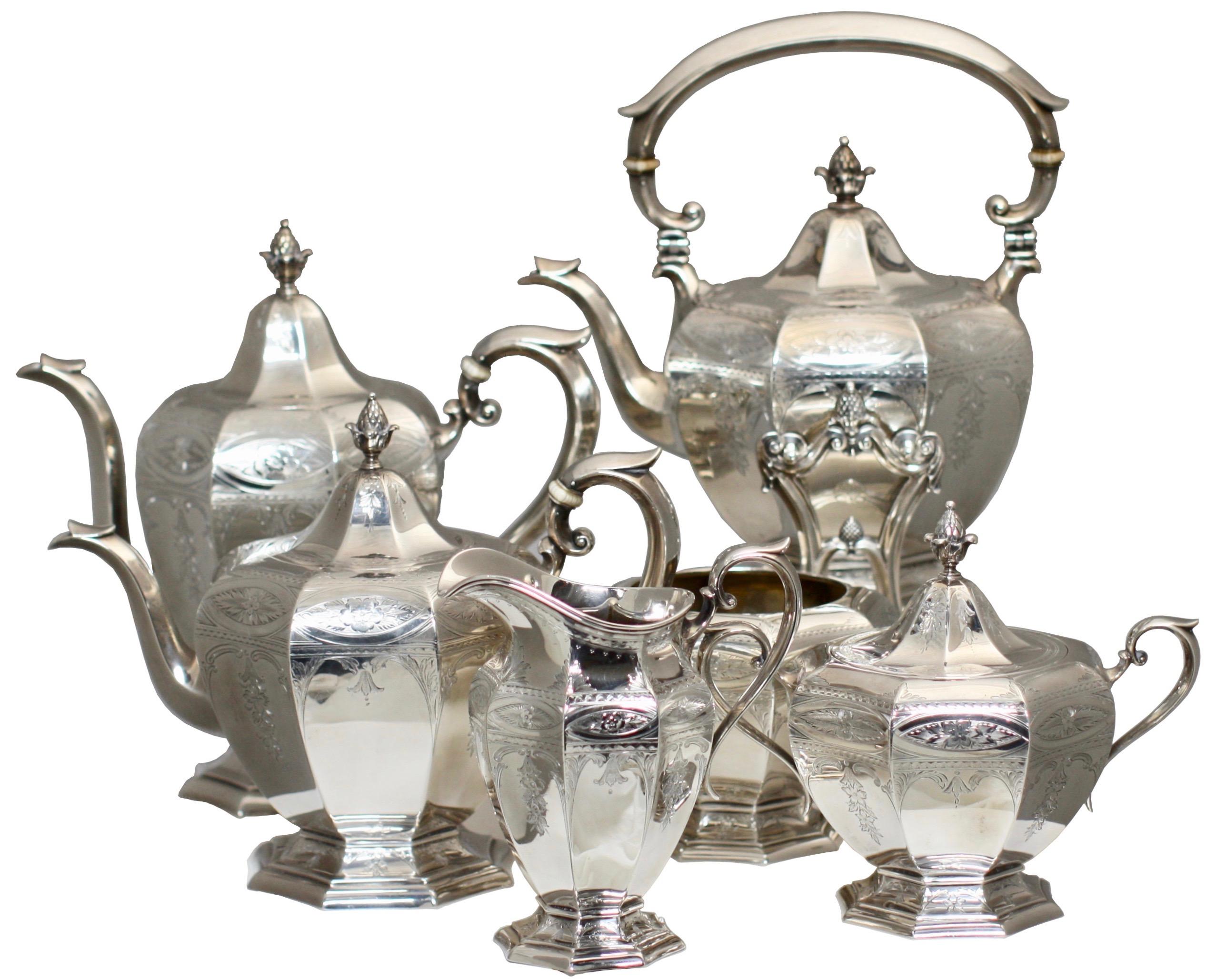 gorham strasbourg sterling silver tea set