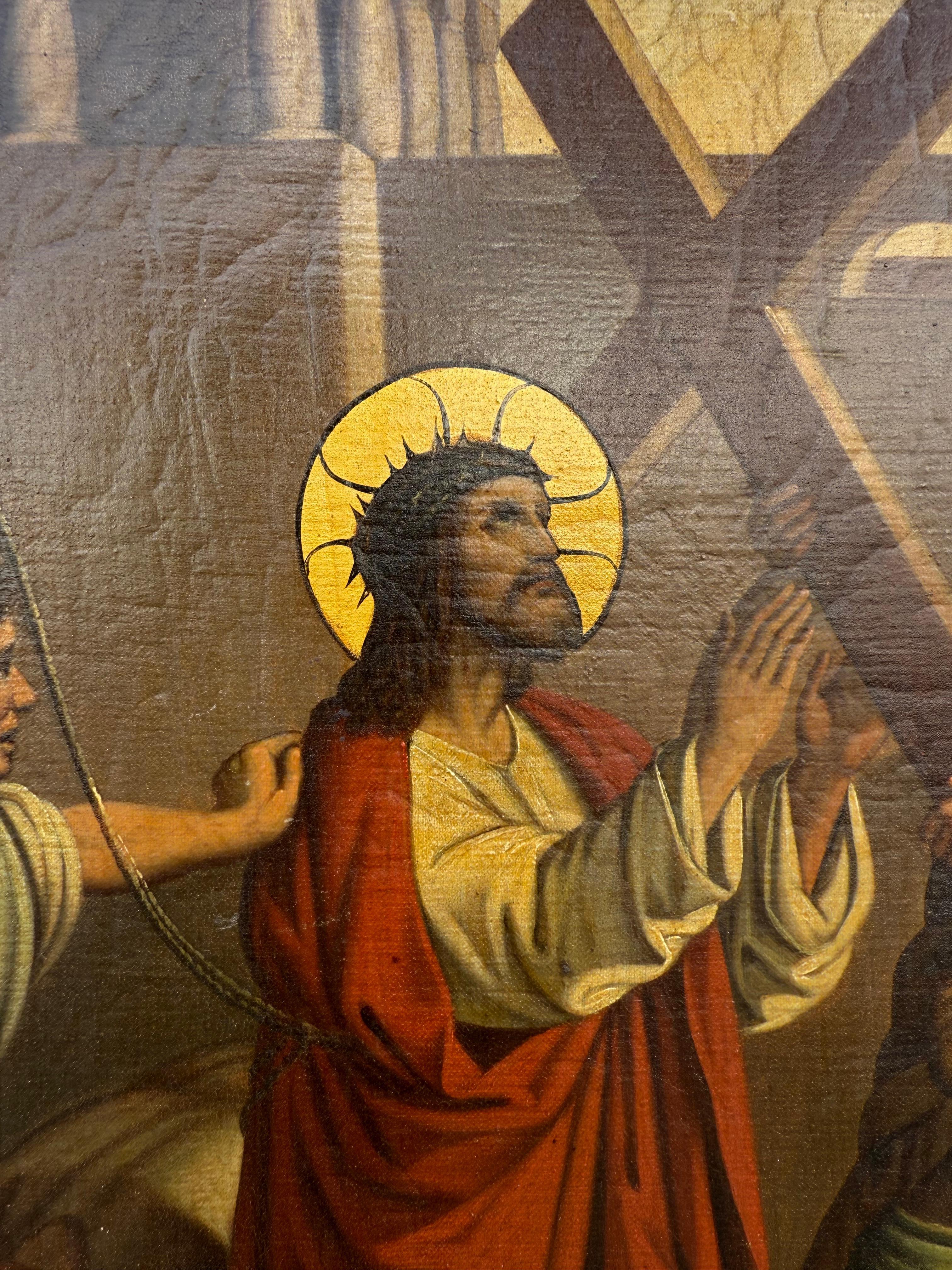 Beaux-arts gothiques / 2e station Crucifixion, Jésus prend sa croix en vente 4
