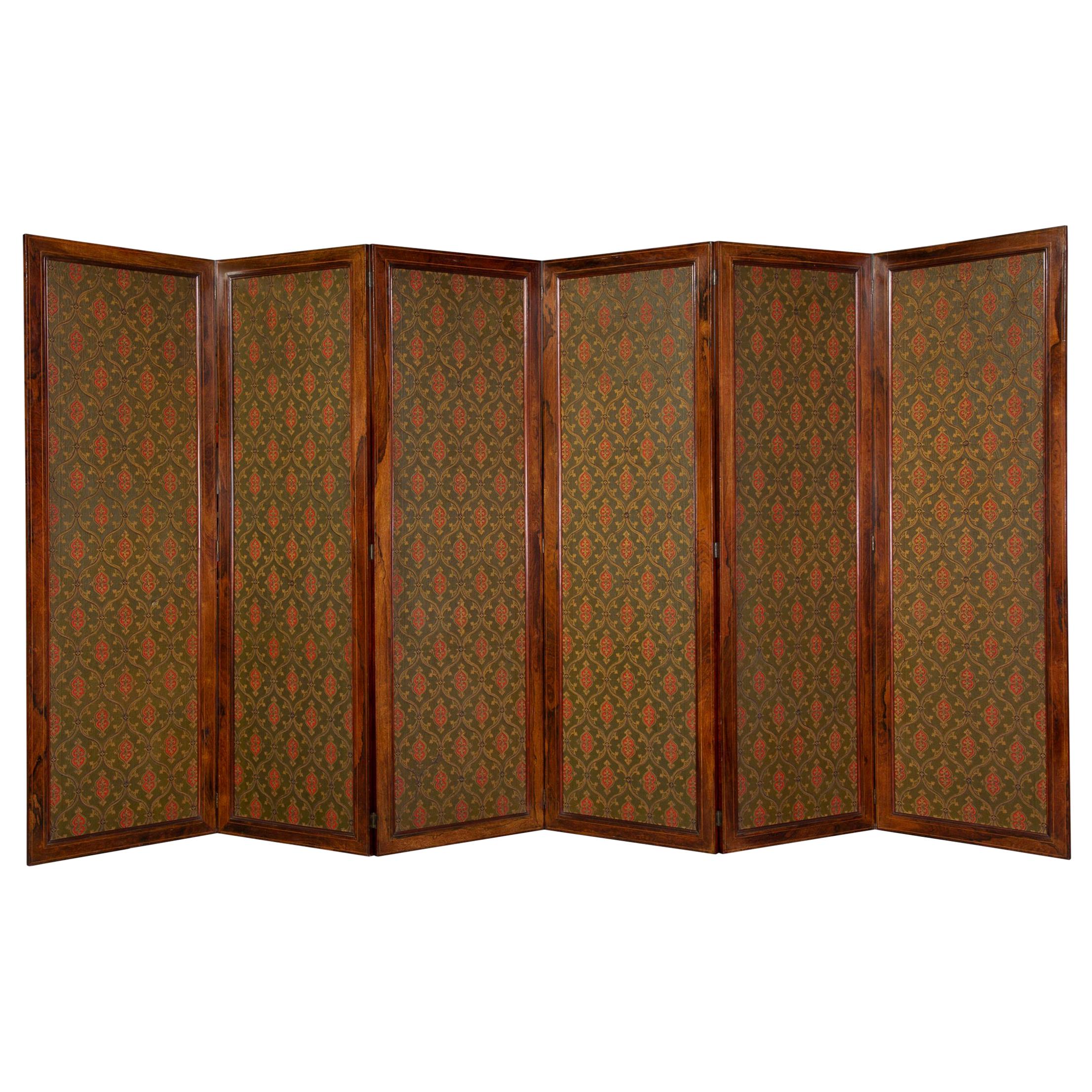 Fine Gothic Revival Six-Panel Screen after A.W.N. Pugin For Sale