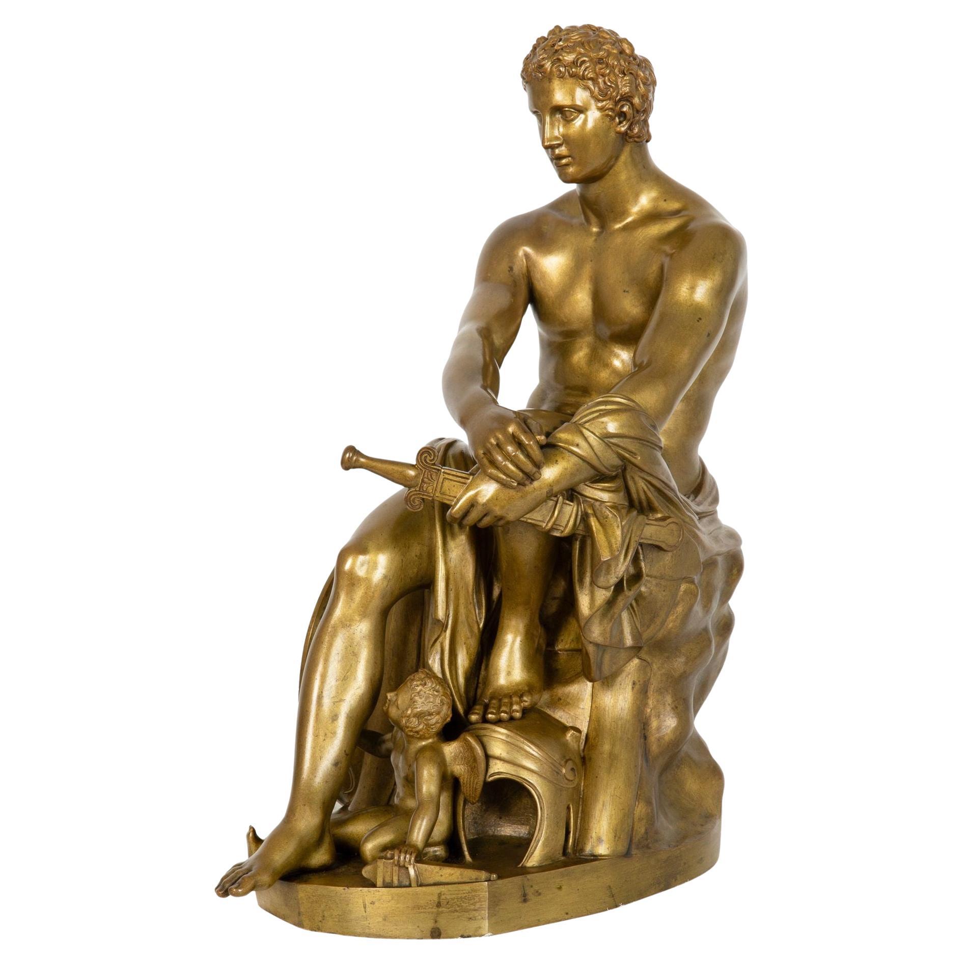 Fine Grand Tour Italian Bronze Sculpture of Ludovisi Ares (Mars) ca. 1872