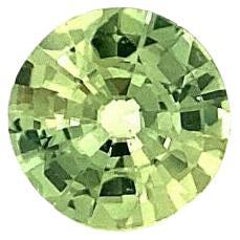 Fine Green 0.53ct Sapphire Round Cut Untreated Loose Rare Gem Vs