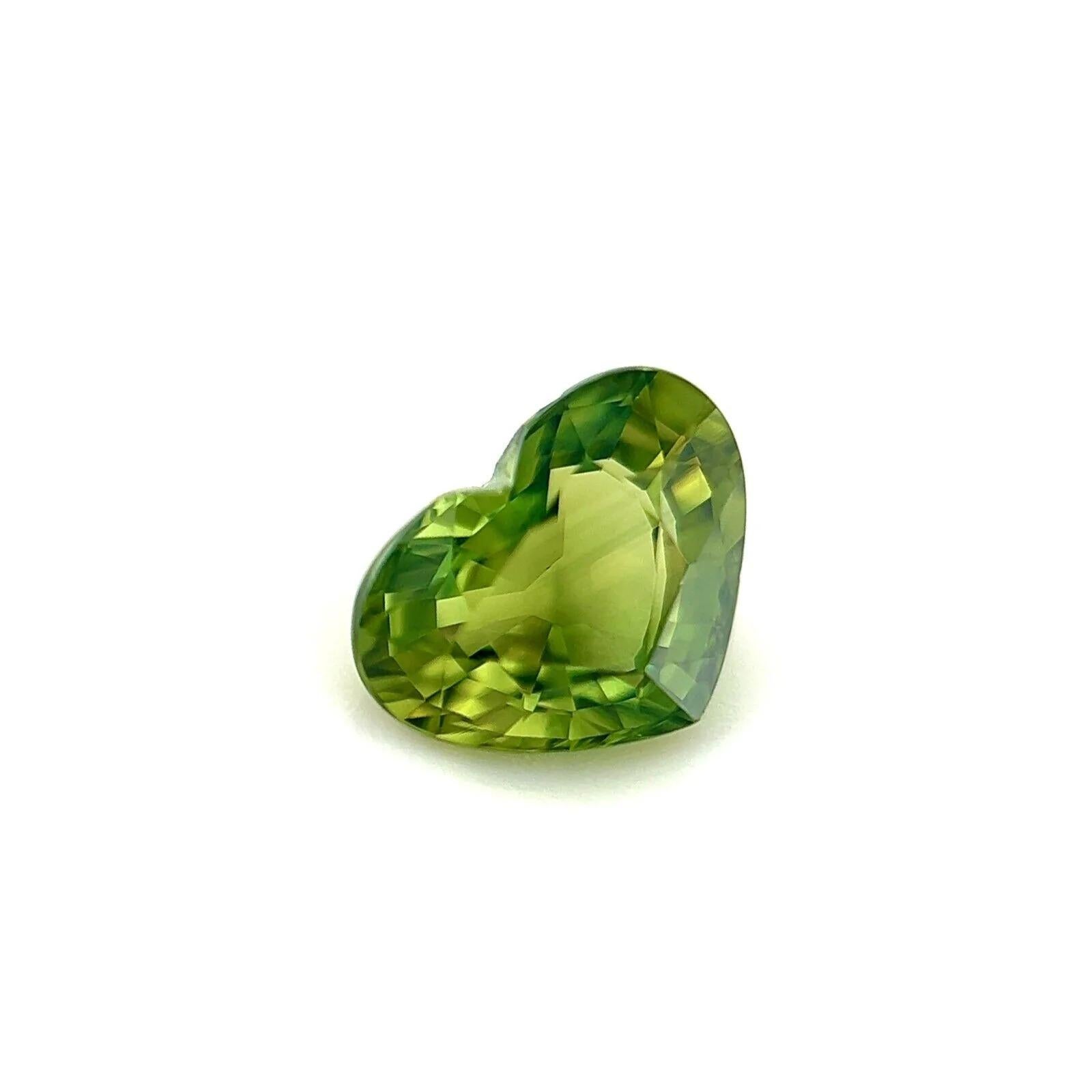 Fine Green Colour Australian Sapphire 1.20ct Heart Cut Loose Gemstone 7.2x5.5mm

Natural Green Sapphire Heart Cut Gem.
1.20 Carat with a beautiful and unique green colour. Very rare and stunning to see. Has very good clarity, a very clean stone.