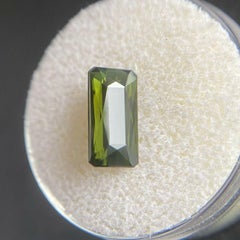 Fine Green Tourmaline 2.69ct Fancy Octagon Scissor Emerald Cut Gem